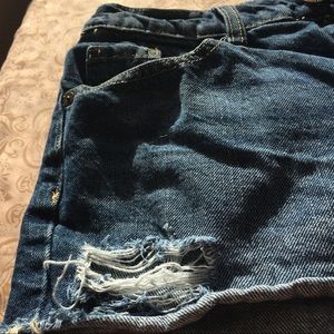High rise jean shorts
